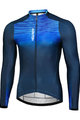 MONTON Cyklistický dres s dlhým rukávom zimný - PHANTOM WINTER - čierna/modrá
