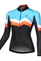 MONTON Cyklistický dres s dlhým rukávom letný - WINLAN LADY WINTER - modrá/oranžová/čierna