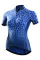 MONTON Cyklistický dres s krátkym rukávom - CHEETAH LADY - modrá