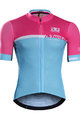 MONTON Cyklistický dres s krátkym rukávom - CANDY FLOSS - ružová/modrá