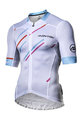 MONTON Cyklistický dres s krátkym rukávom - COLORE PIOGGIA - biela
