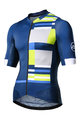 MONTON Cyklistický dres s krátkym rukávom - MONDRIAN - modrá/biela