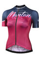 MONTON Cyklistický dres s krátkym rukávom - BOUDARY LADY - červená/fialová