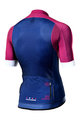 MONTON Cyklistický dres s krátkym rukávom - GEO-SCALE CLARET - modrá/ružová
