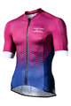 MONTON Cyklistický dres s krátkym rukávom - GEO-SCALE CLARET - modrá/ružová