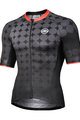 MONTON Cyklistický dres s krátkym rukávom - RUBBER CHAIN - čierna