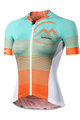 MONTON Cyklistický dres s krátkym rukávom - ALANYA LADY - zelená/oranžová/biela
