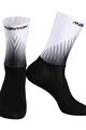 MONTON Cyklistické ponožky klasické - HOWAIN MID CALF - biela/čierna