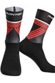 MONTON Cyklistické ponožky klasické - GREFFIO - červená/čierna