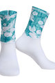 Monton Cyklistické ponožky klasické - WILDFLOWER - zelená/biela