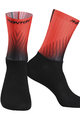 MONTON Cyklistické ponožky klasické - HOWAIN 2 - červená/čierna