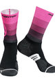 MONTON Cyklistické ponožky klasické - VALLS 2  - ružová/čierna