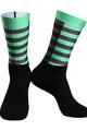 Monton Cyklistické ponožky klasické - HOSOUND - zelená/čierna