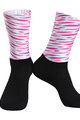 MONTON Cyklistické ponožky klasické - BEALI - ružová/biela