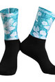 MONTON Cyklistické ponožky klasické - WILDFLOWER - čierna/zelená