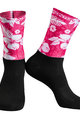MONTON Cyklistické ponožky klasické - WILDFLOWER - čierna/červená