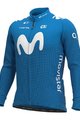 ALÉ Cyklistický dres s dlhým rukávom zimný - MOVISTAR 2021 WINTER - svetlo modrá