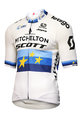 GIORDANA Cyklistický dres s krátkym rukávom - MITCHELTON-SCOTT '19 - modrá/biela