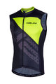 NALINI Cyklistický dres bez rukávov - AIS VOLATA 2.0 - čierna/žltá