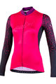 NALINI Cyklistický dres s dlhým rukávom zimný - AIS LW 2.0 LADY SMR - ružová/čierna