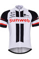 BONAVELO Cyklistický dres s krátkym rukávom - SUNWEB 2017 - biela/čierna