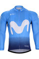 BONAVELO Cyklistický dres s dlhým rukávom zimný - MOVISTAR 2018 WINTER - svetlo modrá