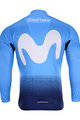 BONAVELO Cyklistický dres s dlhým rukávom zimný - MOVISTAR 2018 WINTER - svetlo modrá