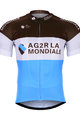 BONAVELO Cyklistický dres s krátkym rukávom - AG2R 2019 - biela/modrá/hnedá
