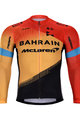 BONAVELO Cyklistický dres s dlhým rukávom zimný - BAHRAIN MCL. '20 WNT - čierna/červená/žltá