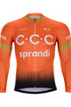 BONAVELO Cyklistický dres s dlhým rukávom letný - CCC 2020 SUMMER - oranžová