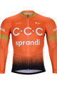 BONAVELO Cyklistický dres s dlhým rukávom zimný - CCC 2020 WINTER - čierna/oranžová