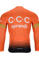 BONAVELO Cyklistický dres s dlhým rukávom zimný - CCC 2020 WINTER - čierna/oranžová