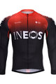 BONAVELO Cyklistický dres s dlhým rukávom letný - INEOS 2020 SUMMER - červená/čierna