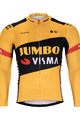 BONAVELO Cyklistický dres s dlhým rukávom zimný - JUMBO-VISMA 2020 WNT - žltá