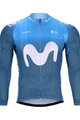 BONAVELO Cyklistický dres s dlhým rukávom zimný - MOVISTAR 2020 WINTER - modrá/biela