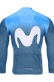 BONAVELO Cyklistický dres s dlhým rukávom zimný - MOVISTAR 2020 WINTER - modrá/biela