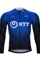 BONAVELO Cyklistický dres s dlhým rukávom letný - NTT 2020 SUMMER - čierna/modrá