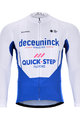 BONAVELO Cyklistický dres s dlhým rukávom zimný - QUICKSTEP 2020 WNT - modrá/biela