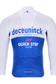 BONAVELO Cyklistický dres s dlhým rukávom zimný - QUICKSTEP 2020 WNT - modrá/biela