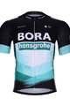 BONAVELO Cyklistický dres s krátkym rukávom - BORA 2020 - biela/čierna/zelená