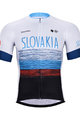 BONAVELO Cyklistický krátky dres a krátke nohavice - SLOVAKIA - biela/červená/čierna/modrá