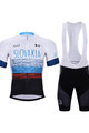 BONAVELO Cyklistický krátky dres a krátke nohavice - SLOVAKIA - biela/červená/modrá/čierna