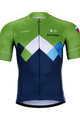 BONAVELO Cyklistický dres s krátkym rukávom - SLOVENIA - modrá/zelená
