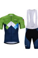 BONAVELO Cyklistický krátky dres a krátke nohavice - SLOVENIA - modrá/zelená