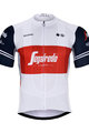 BONAVELO Cyklistický dres s krátkym rukávom - TREK 2020 - biela/červená/modrá