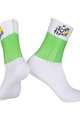 BONAVELO Cyklistické ponožky klasické - TOUR DE FRANCE - zelená/biela