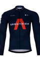 BONAVELO Cyklistický dres s dlhým rukávom zimný - INEOS 2021 WINTER - čierna/modrá