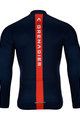 BONAVELO Cyklistický dres s dlhým rukávom zimný - INEOS 2021 WINTER - čierna/modrá