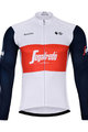 BONAVELO Cyklistický dres s dlhým rukávom zimný - TREK 2021 WINTER - modrá/biela/červená