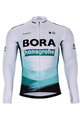 BONAVELO Cyklistický dres s dlhým rukávom zimný - BORA 2021 WINTER - zelená/čierna/biela
